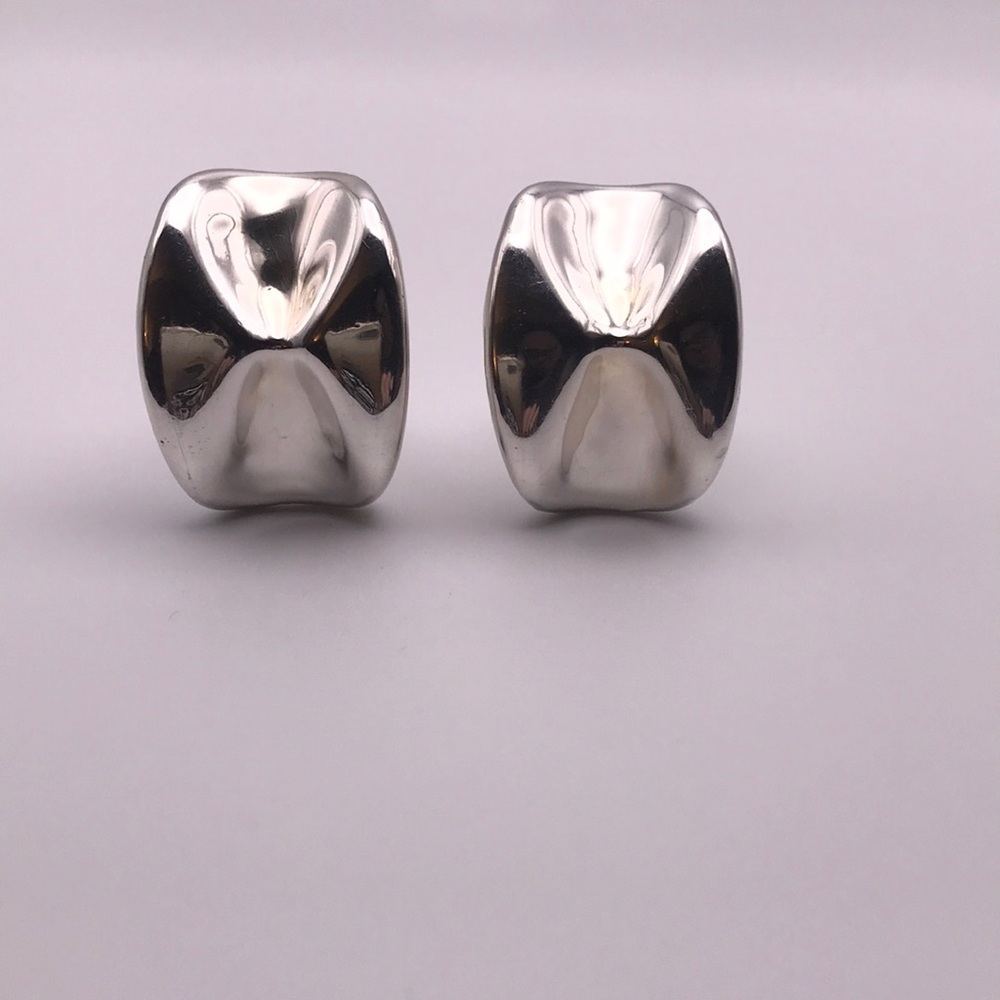 Vintage 90s sterling silver clip earrings